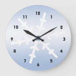 Winter Snowflake Christmas Large Clock
