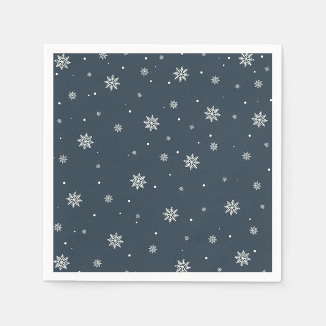 Winter Snowflake Christmas Napkin (Front)
