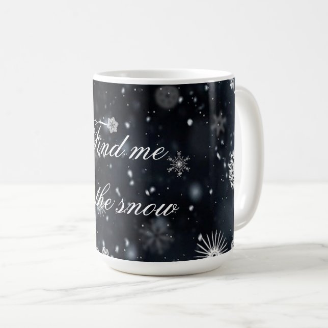 winter snowflake coffee mug (Front Right)