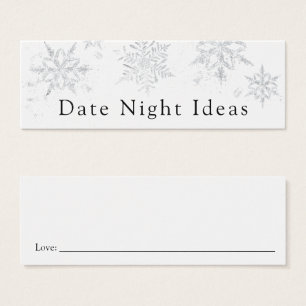 Winter Snowflake Date Night Bridal Shower Card