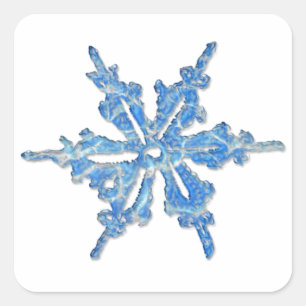 Winter Snowflake Design for Xmas 3 Square Sticker