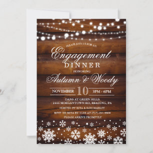 Winter Snowflake Engagement Invitation