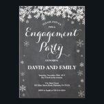 Winter Snowflake Engagement Party Invitation<br><div class="desc">Winter Snowflake Engagement Party Invitation with Chalkboard Background. Christmas Holiday. White Snowflake. For further customisation,  please click the "Customise it" button and use our design tool to modify this template.</div>