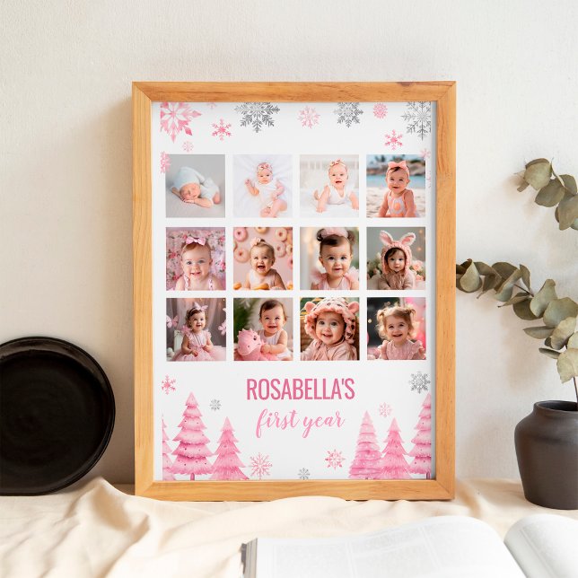 Winter Snowflake First Year Photo Milestone Sign (Creator Uploaded)