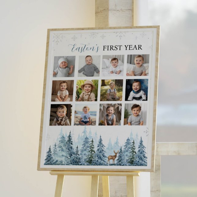 Winter Snowflake First Year Photo Milestone Sign (Creator Uploaded)