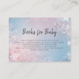 Winter Snowflake Gender Neutral Books For Baby Enclosure Card