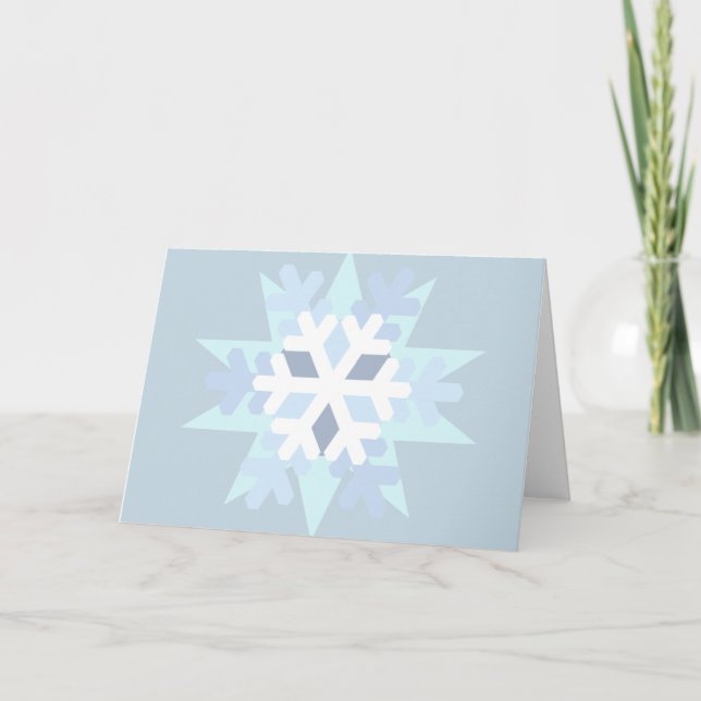 Winter Snowflake Holiday Card (Front)