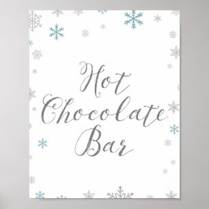 Winter Snowflake Hot Chocolate Bar Sign