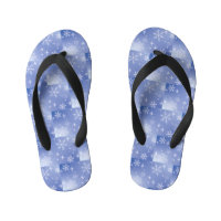Winter Snowflake Kid's Flip Flops
