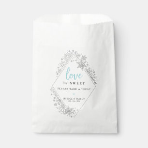 Winter Snowflake Love is Sweet Favours Bag