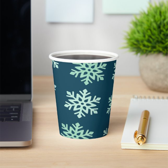 Winter Snowflake Magic Cozy Elegant Paper Cups (Insitu)