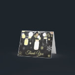 Winter Snowflake Mason Jar Yellow Chalkboard Thank You Card<br><div class="desc">Winter Snowflake Mason Jar Yellow Chalkboard Thank You card</div>