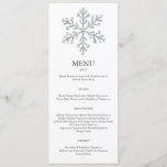 Winter Snowflake Menu 2<br><div class="desc">This is one of the coordinating Menus for the Winter Snowflake Collection. It is shown here on the basic paper; however, I recommend the weight and texture of the linen paper. If you need any help personalising this menu, just contact us at prettyfancyinvites@gmail.com. Note: crystals are photo illustrations. This menu...</div>