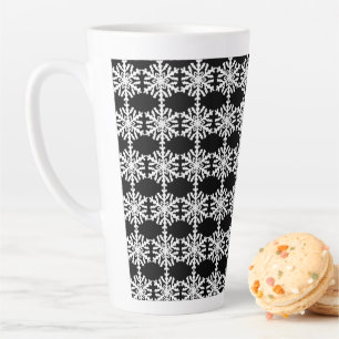 Winter Snowflake Minimalist Christmas Latte Mug