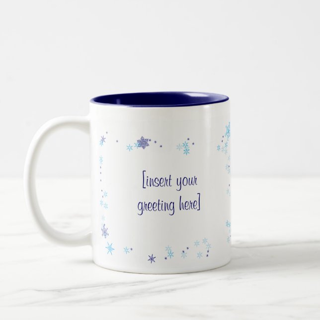 Winter Snowflake Mug (customisable) (Left)