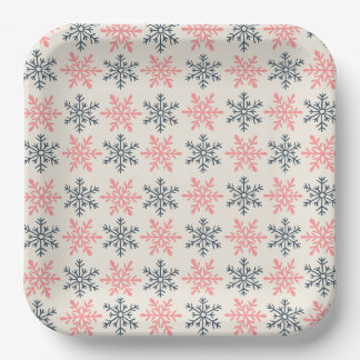 Winter Snowflake Paper Plate