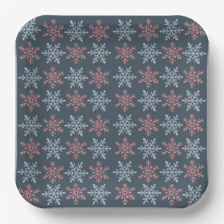 Winter Snowflake Paper Plate
