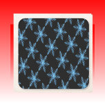 Winter snowflake pattern custom square coasters<br><div class="desc">Winter snowflake pattern,  cute coaster design</div>