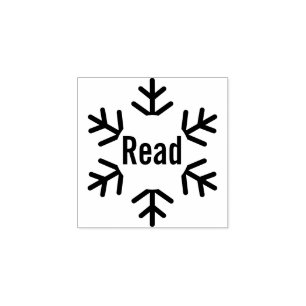 Winter Snowflake Read Teacher Classroom Library Rubber Stamp