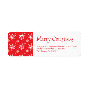 Winter Snowflake Red White Merry Christmas Pattern