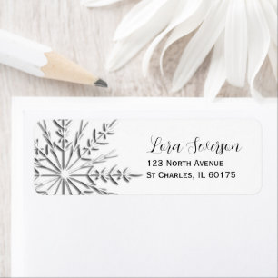 Winter Snowflake Return Address