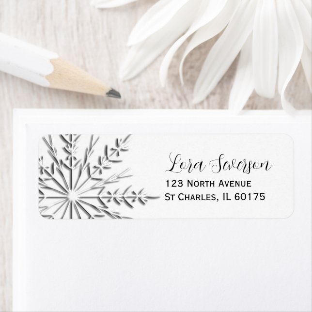 Winter Snowflake Return Address (Insitu)