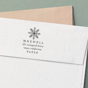 Winter Snowflake Return Address Self-inking Stamp