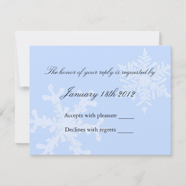 Winter Snowflake RSVP (Front)