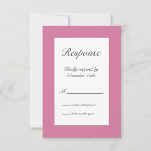 Winter Snowflake RSVP in pink Card