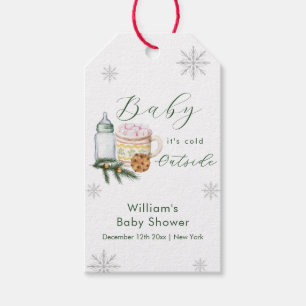 Winter Snowflake S'more Cookie Baby Shower  Gift Tags