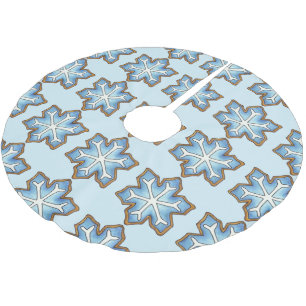 Winter Snowflake Sugar Cookie Christmas Hanukkah Brushed Polyester Tree Skirt