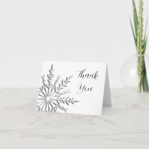 Winter Snowflake Thank You Card