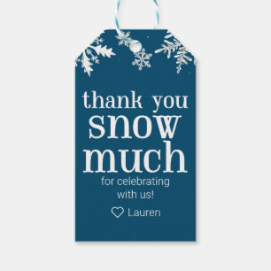 Winter Snowflake Thank You Snow Much Favour Gift T Gift Tags