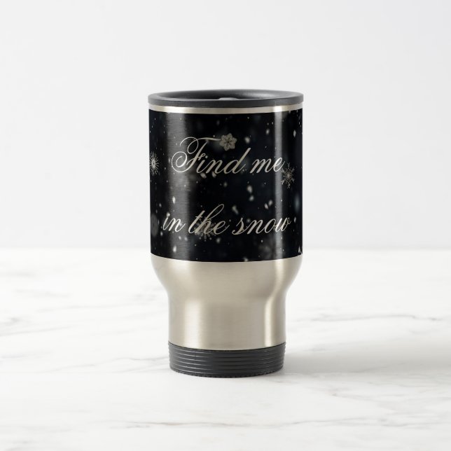 Winter snowflake travel mug (Center)