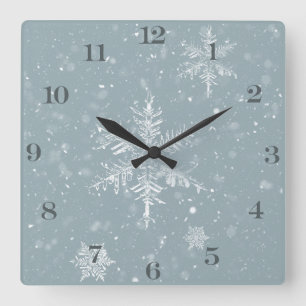 Winter Snowflake Wall Clock