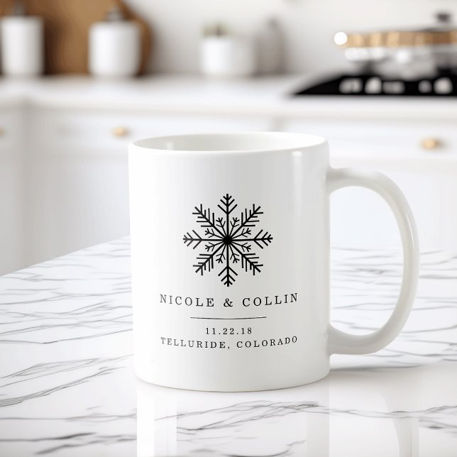 Winter Snowflake Wedding Favour Coffee Mug (Creator Uploaded)