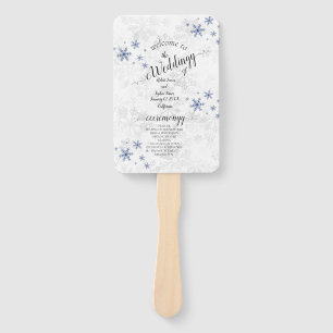 Winter Snowflake Wedding Hand Fan