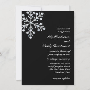 Winter Snowflake Wedding Invitation