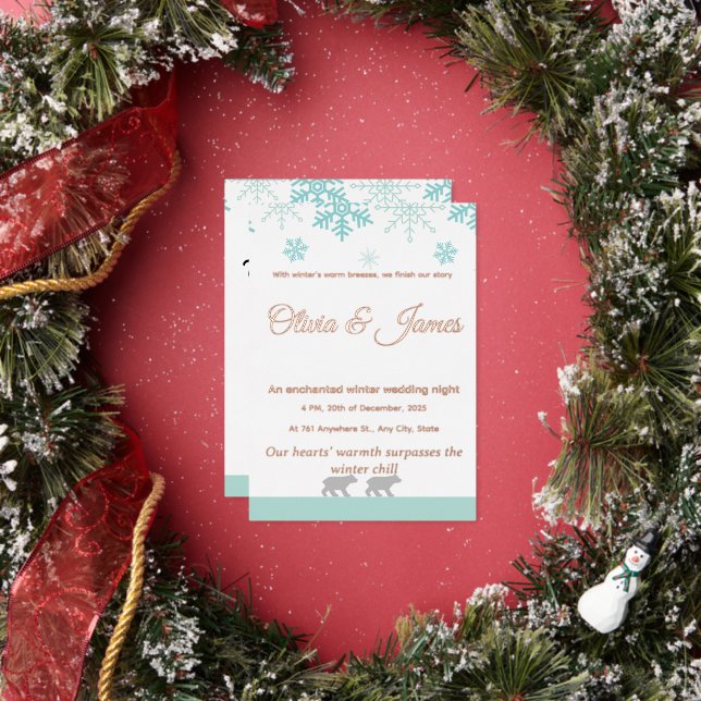 Winter Snowflake Wedding Invitation​ (Insitu)