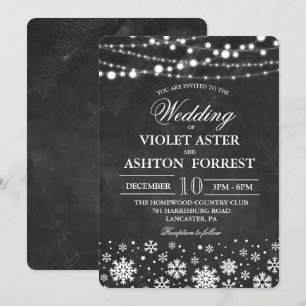 Winter Snowflake Wedding Invitation