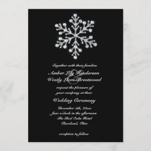Winter Snowflake Wedding Invitation 2