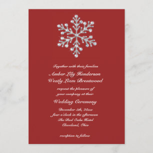 Winter Snowflake Wedding Invitation 2