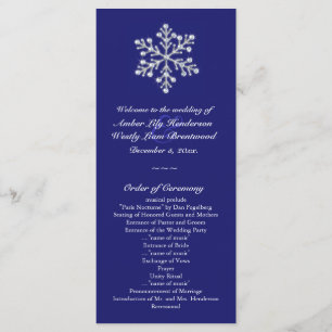Winter Snowflake Wedding Program Programme