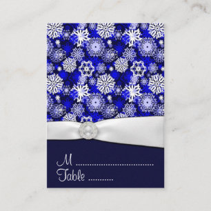 Winter Snowflake Wedding Reception Place Cards