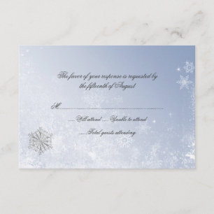 Winter Snowflake Wedding Response Card