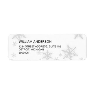 Winter Snowflakes address label