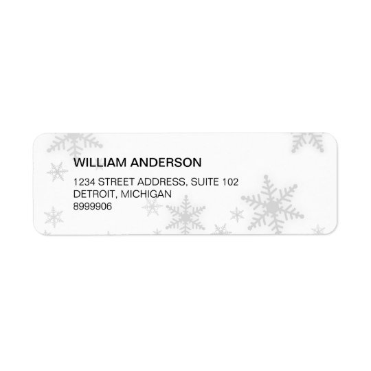 Winter Snowflakes address label