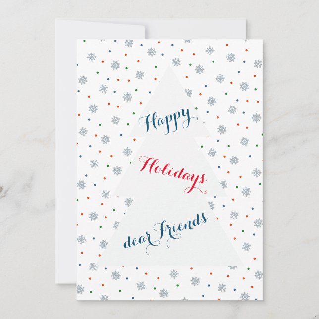 Winter snowflakes and dots pattern (Front)