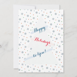 Winter snowflakes and dots pattern holiday card