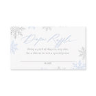 Winter Snowflakes Baby Shower Diaper Raffle Ticket